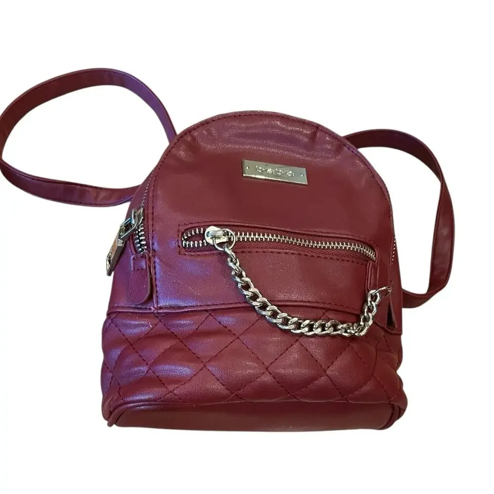 bebe burgundy faux